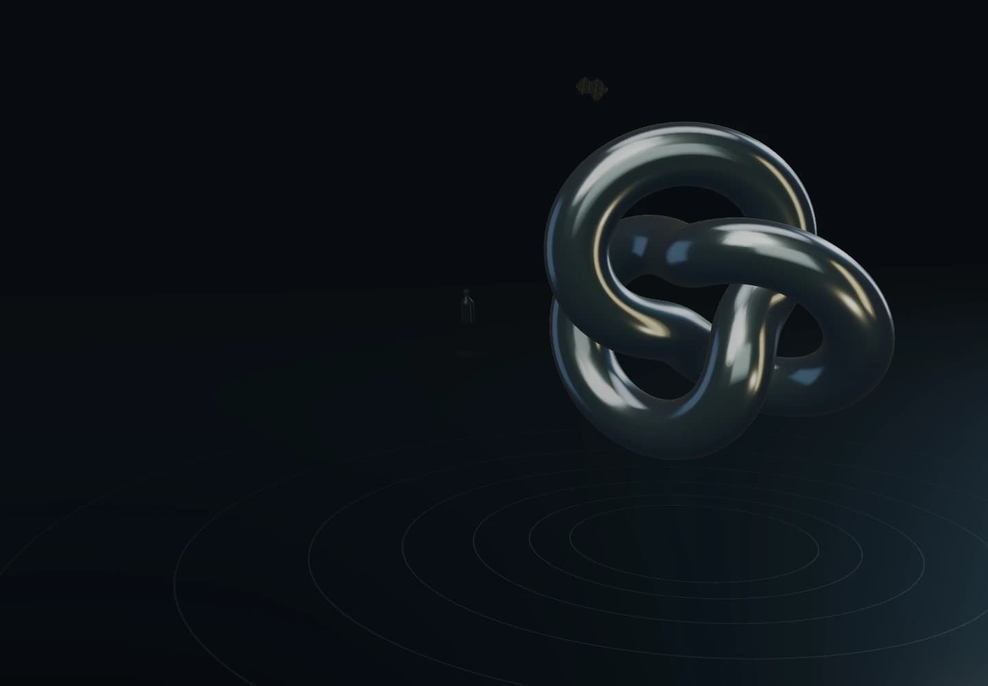 Shaders: a floating sculpture in the softly lit Echoes world